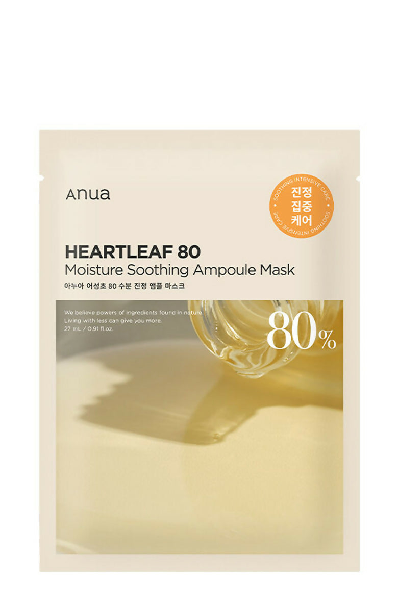 anua HeartLeaf 80% Moisture Soothing Ampoule Mask (5 Pack)