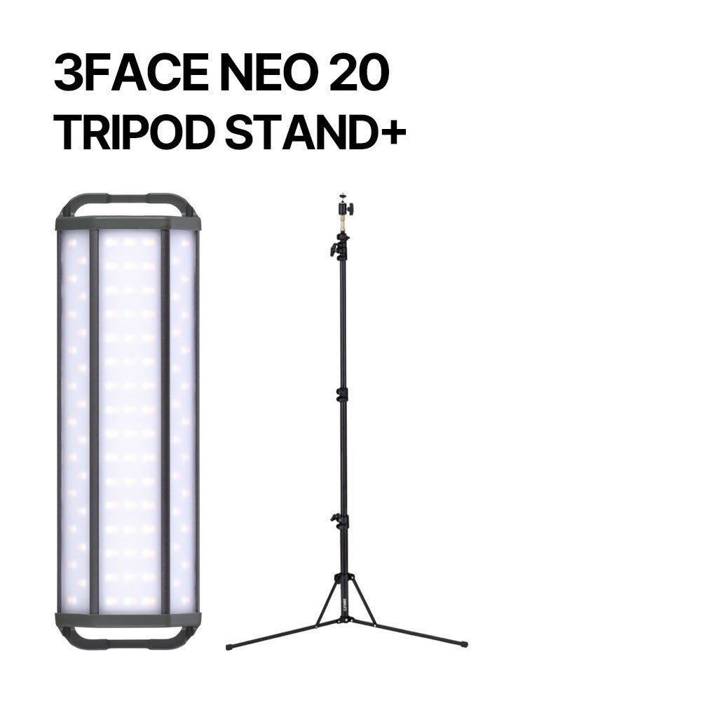 [크레모아] 3페이스 네오 20 LED 캠핑랜턴 + 프리미엄 삼각대 (5단) 번들