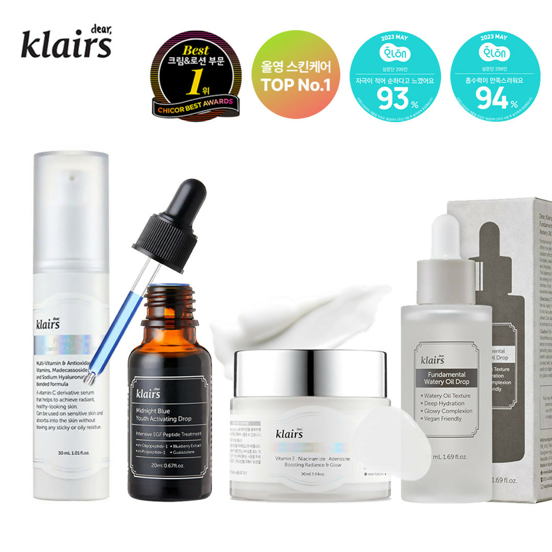 Klairs Total Skincare Ampoule & Serum Set 4pcs