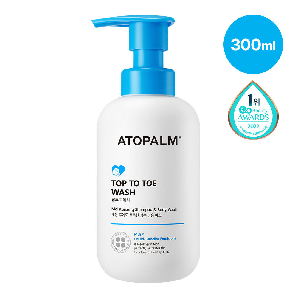 [ODK PREMIUM ONLY] [최저가] ATOPALM BABY 아토팜 탑투토워시 300ML 유소아 안전성 테스트 완료