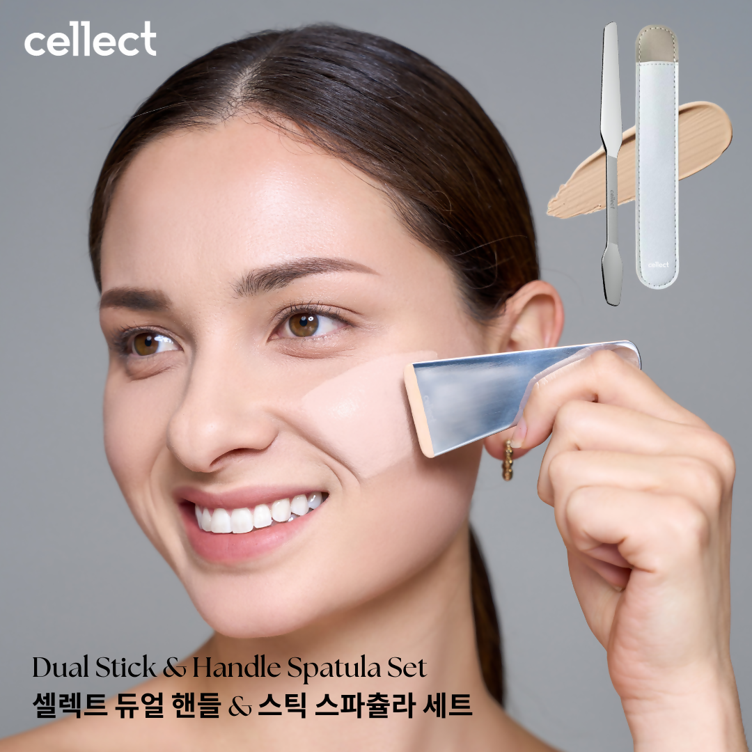 [1+1] CELLECT 셀렉트 듀얼 핸들 & 스틱 메이크업 스파츌라 세트